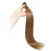 16''-26'' 0.8g/strand 200s/lot #6 Light Brown U Tip Human Hair Extensions Keratin Pre Bonded U/Nail Tip 100% Remy Real Human Hair