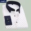 Wholesale- Mens Casual Shirts Fashion Long Sleeve Brand Printed Male Plus Size Formal Business Polka Dot Floral Men Dress Shirt New 2016