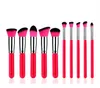 10 pièces pinceaux de maquillage Kabuki ensemble 22 outils de style outils de pinceau de maquillage facial cosmétique avec qualité de cheveux en Nylon