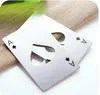 new Stainless steel beer bottle openers Silver Poker Playing Cards Spades A bottle opener Portable Outdoor gadgets