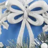 Eco-Friendly Garishness Decorations Christmas Tree Wreath Decoration Garland Hangings white Christmas Wreath Ring Base Door Hanging