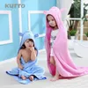 Kids Towel 2017 Toddler 100% Cotton Bathrobe Baby Boys Girls Spring Animal Hooded Bath Towel Children Cartoon Towel