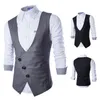 Wholesale- 2016 New Arrival Dress Vests For Men Work Sleeveless Blazer Jaqueta Colete Masculine Gilet Homme Mens Formal Vest Waistcoat J565