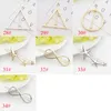 2017 New Promotion Trendy Vintage Circle Lip Moon Triangle Hair Pin Clip Hairpin Pretty Womens Girls Metal Jewelry Accessories