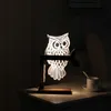 Hem 3D Owl Shape LED Desk Table Light Lamp Night Light Us Plug inomhus och belysning9425360