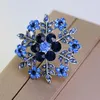 snowflakes brooch Rhinestone Christmas Brooch Pins Crystal Large Snowflake Winter snow Theme Brooches men for women