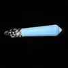 Kamień Naszyjnik jogi Duży świecące Rainbow Opal Opalite Moonstone Sacred Wisiorek Crystal Healing Point Reki Chakra Przynieś pozytywne wibracje