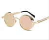 Vintage Optical Round Metal Sunglasses Sampunk Men Femmes Nouvelles Lunettes de mode Luxury Retro Vintage Sunglasses UV400 6PCS / LOT