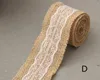 2 mètres Jute Dentelle Ruban Ruban À Coudre Naturel Toile De Jute Tissu Rouleau Garnitures DIY Gâteau De Mariage Décoration De Noël Fête Artisanat Fournitures ZA2801