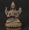 Chinese OLD Bronze Carved Tibetan Buddhism Je Tsongkhapa Buddha Statue