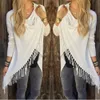 2017 nieuwe mode vrouwen herfst casual jas lange mouwen gebreide fringe kwast cardigan losse trui uitloper winterjas d002