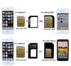 500set/lot*noosy 4 In 1 Nano SIM Card to Micro SIM Nano Micro Adapter for Iphone Samsung Sim Card Adapter