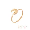 Everfast 10pc/Lot Fashion Tjock Half Moon Rings Gold Silver Rose Gold Plated Simple Smycken Män Kvinnor Sailor Jewelry EFR083 Fatory Price