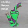 hot sale silicon water pipes bongs glass silicone beaker bongs silicone hookahs