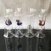 En mängd olika blommaglasmaneter utan elektroniska tillbehör, vattenrör glasbongar hooakahs två funktioner för oljeriggar glasbongar