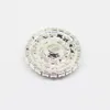 50 stks 25mm Ronde Strass Zilveren Knop Plaksteen Decoratie Kristallen Gespen Voor Baby Haaraccessoires