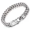 Złoty Silver Kolor Bransoletka Mężczyźni Biżuteria Prezenty Rockowe 22cm * 8mm Szerokie Łańcuch Link Bransoletki Ze Stali Nierdzewnej Męskie Bransoletki Pulseras Hombre