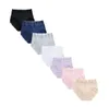 New arrival Womens Cotton Full Coverage High Waist Lace Panties Lady soft solid color breathable Briefs in 7 Colors Size M L