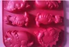 Moule à gâteau en Silicone créatif à 6 trous, grands dinosaures, à savon, pour savon fait à la main, bougie, bonbons, ustensiles de cuisson, outils de cuisine ice3582440