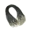 100pcs / lot svart 2mm äkta läder halsband ledning tråd för DIY Craft mode smycken gåva w2