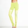 Kvinnor Mesh Leggings Black Patchwork Running Tights Blue Fitness Skinny Pants Green Transparent Sports Pants Push Up Gym Leggings
