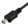 Hochwertiges, schwarzes PVC-Dual-USB-2.0-Stromversorgungskabel, Y-Form, 2 Typ A auf ein Mini-5-Pin-Festplatten-USB-Kabel, 100 Stück