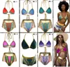 Sexy sud-africain doré licou bikini taille haute maillot de bain deux pièces maillot de bain femme baigneur