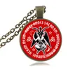 Pentagramme Collier pendentif tête de chèvre rouge pendentif Baphomet Collier bijoux satanisme gothique bijoux Collier Femme sans cou