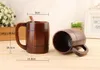 Yeni Çevre dostu 400ml Klasik Ahşap Bira Çay Kahve Kupası Kupa Su Isıya dayanıklı Home Office Parti Drinkware Şişe
