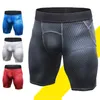 Hot męska Drukuj Sporty Spodenki Tight Shorts Szybki Suchy Odpowietrznik Running Legginsy Fitness Legginsy Mężczyzna Trening Gym Spodenki Sportowe