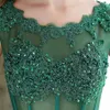 Robe de Soiree Bateau Cap Sleeve Appliqued Custom Backless Chiffon Long Evening Gowns Vestido de Festa Turquoise Prom Dress 2021