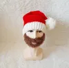 Männer Frauen Kreative Bart Neuheit Handgemachte Strickwolle Lustige Hut Weihnachtsfeier Weihnachtsmann Handgestrickte Mütze Unisex Geschenk