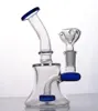 Bong di vetro colorato Stereo Matrix Perc Bong Black Recycler Beaker Birdcage Bent Neck Narghilè 14mm Joint Spedizione gratuita