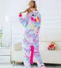 Women's Cosplay Costumes and Winter Flano Pajamas Star or Rainbow Unicorn Onesies Kigurumi Jumpsuit Hoodies Adults Halloween Party Clothes