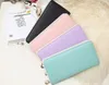 Wholesale Fashion Women Candy Color Wallet PU leather Wallet Long Ladies Clutch Coin Purse Casual Purse Free Shipping