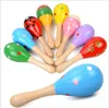 Colorato martello da sabbia da 11 cm sonaglio infantile mini maracas in legno classici giocattoli educativi inclinati per bambini Baby Shaker giocattoli educativi precoci