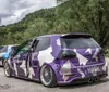 Duże miejsca Purple White Style Camo Vinyl Ciężarówka / Folia samochodowa z Bubble Air Free Waterproof Auto Cover Sticker Sklejki Rozmiar 1.52x10m / 20m / 30m