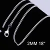 2017 New Factory Sale 10PCS 16"-30" Genuine Solid 925 Sterling Silver Fashion Curb Necklace Chain Jewelry with Lobster Clasps