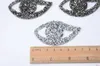 25st / lot Eye Design Crystal Hotfix Motiv Strykjärn på Transfer Rhinestone Patches Strass Crystal Stones Applique för Clothing Craft