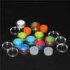 100pcs Acrylic silicon container 5ml wax concentrate make up silicone containers box food grade ABS makeup case dab dabber jars tool storage