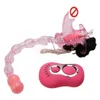 Godes tout nouveau papillon télécommande 7 vitesses sangle sur vibrateur gode Anal Sex Toy # R91