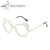 Acquista Occhiali Cat Eye Montature In Metallo In Uomo Donna Club Optical Master Frame Occhiali Da Vista Da Lettura Con Astuccio