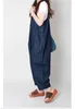 Nya stora Szie Autumn Women Harem Loose Jeans Jumpsuits Denim Rem tappade Crotch Wide Leg Cowboy Mysiga nionde byxor Rompers