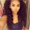 Malaysiska jungfruliga hår Deep Wave Spets Front Wig Deep Curly Full Spets Wig Hair Grade 8a Human Hair Wigs For Black Women8799837