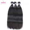 Brasilianska Virgin Människa Hårväv Buntar Topp 8A Obehandlat Peruvian Malaysian Indian Cambodian Straight Remy Hair Extensions Natural Black