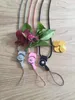 Two detachable split off anti rotation ring out long Rope Halter lanyard creative phone mobile Straps & Charms