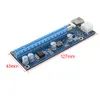 Livraison gratuite 10pcs 0.6M PCI Express PCI-E 1X à 16X Riser Card Extender + Câble USB 3.0 / SATA 15Pin à 6Pin Câble d'alimentation pour BTC LTC Miner