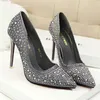 marchio di design italiano scarpe bigtree scarpe di cristallo strass abito da sposa sexy tacchi alti pompe da donna rosa nero grigio nlue tacones dorati