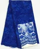 5 Yards/pc le plus populaire bleu royal petites paillettes fleur conception africaine maille dentelle français net dentelle tissu pour vêtements BN47-6