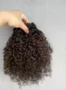 Indian human virgin hair weft ombre 1b4 brown curly weaves double drawn 100g one bundle4971824